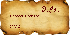Drahos Csongor névjegykártya