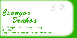 csongor drahos business card
